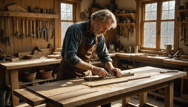 Le travail du bois par les artisans locaux