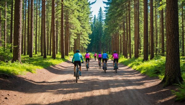 Randonnées à vélo sur les pistes balisées